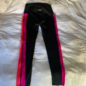 Black and Pink 7/8 Sneaker length leggings
